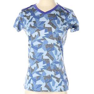 Cabela's Active Geo Camo Print Short Sleeve T-Shirt Blue Gray Multi Size XS